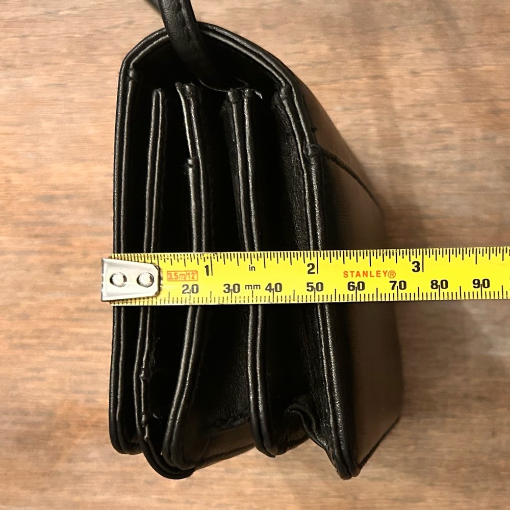 Etienne Aigner Black Leather Crossbody Bag - Picture 7 of 14